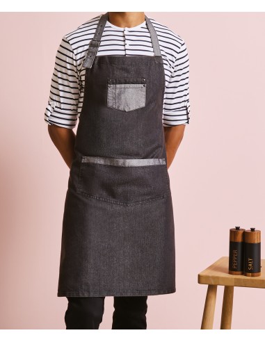 PRE-PR127-Domain Contrast Denim Bib Apron
